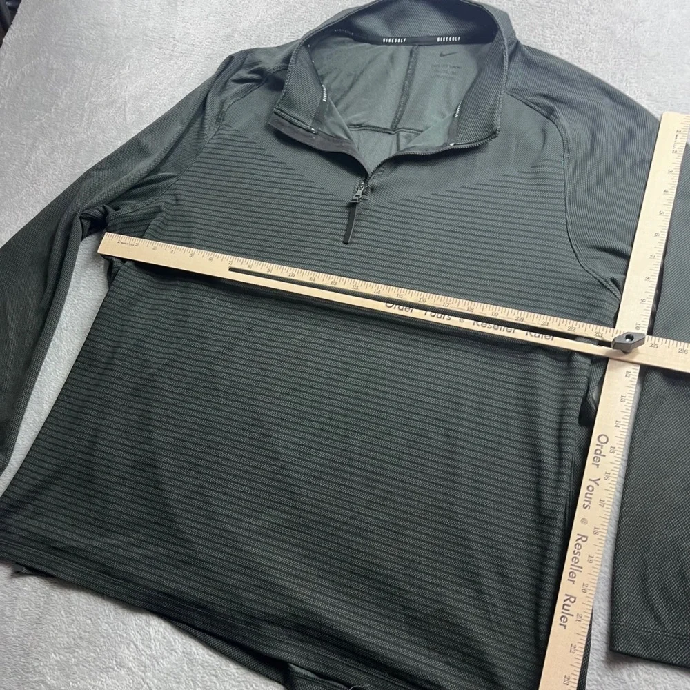Nike Golf Dri-FIT ADV Mens 2XL Half Zip‎ Pullover Grey Stripe DH0982-010